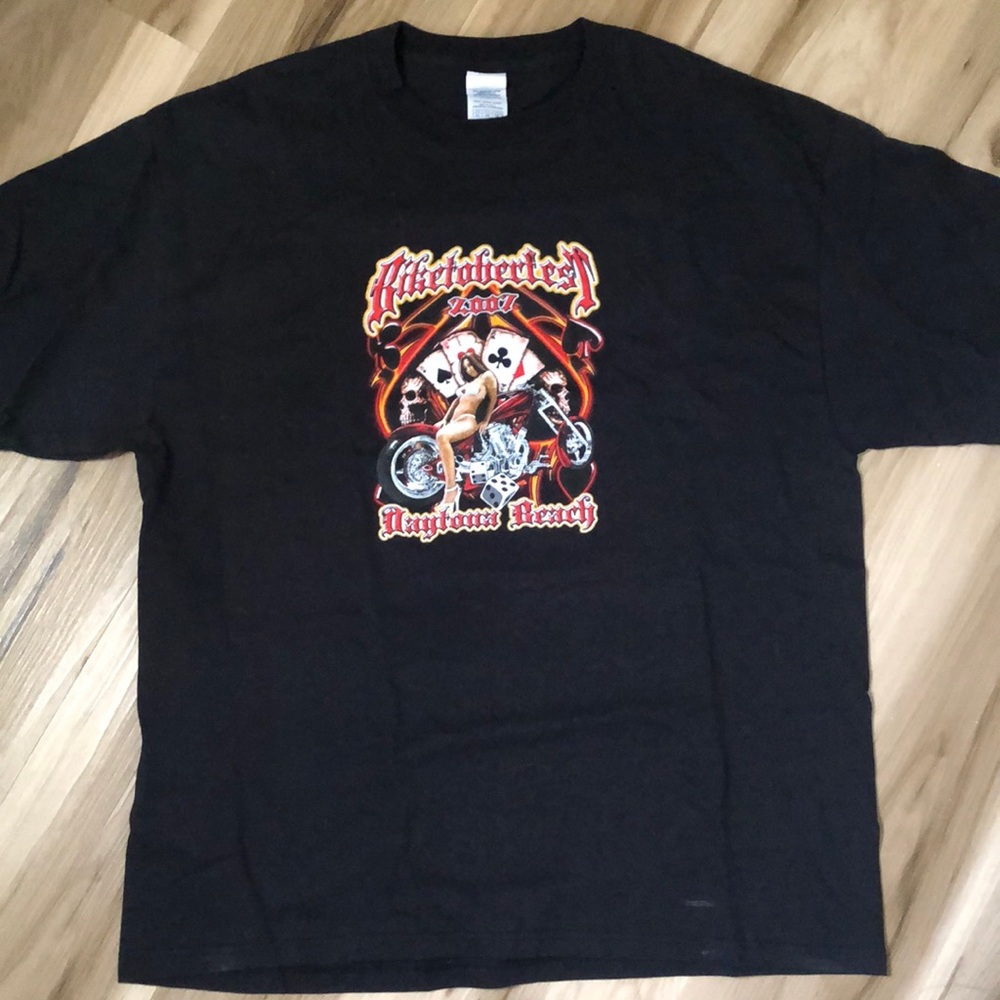 DAYTONA BEACH BIKETOBERFEST 2007 COLLECTORS XL Short Sleeve Black Shirt